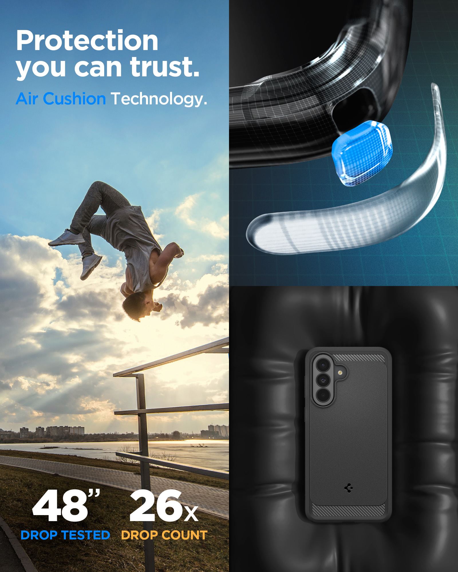 Spigen Rugged Armor, matte black - Samsung Galaxy A37 5G (17)