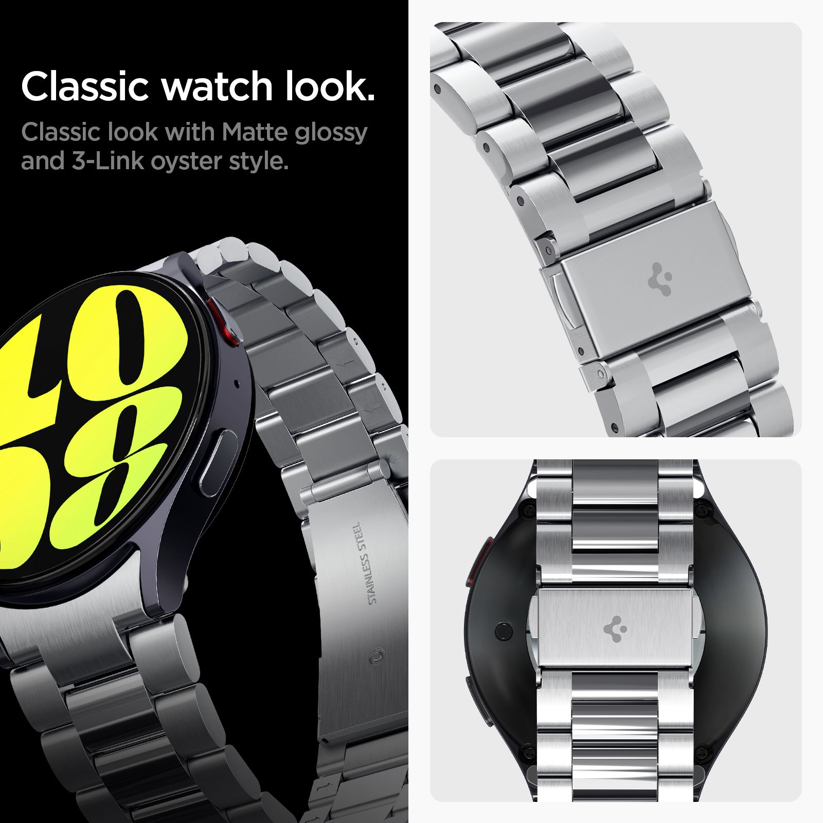 Spigen Modern Fit 316L, silver - Samsung Galaxy Watch7 44/40mm (12)