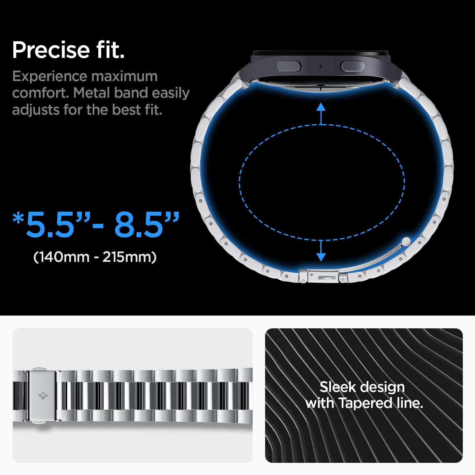 Spigen Modern Fit 316L, silver - Samsung Galaxy Watch7 44/40mm (13)