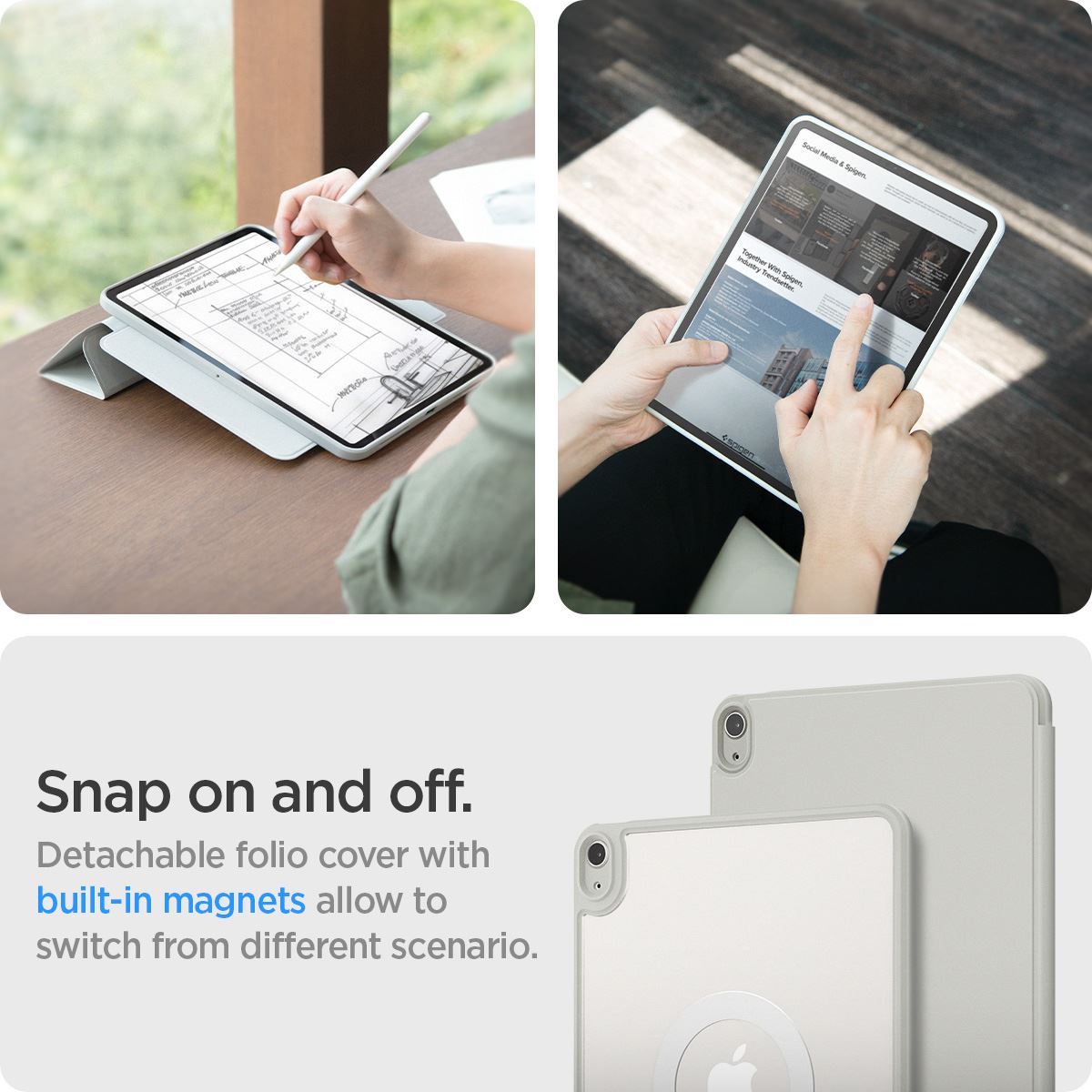Spigen Air Skin Pro Onetap, gray - iPad Air 13" 2024/2025 (10)