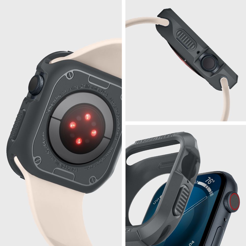 Spigen Rugged Armor, dark gray - Apple Watch 45mm/44mm (11)
