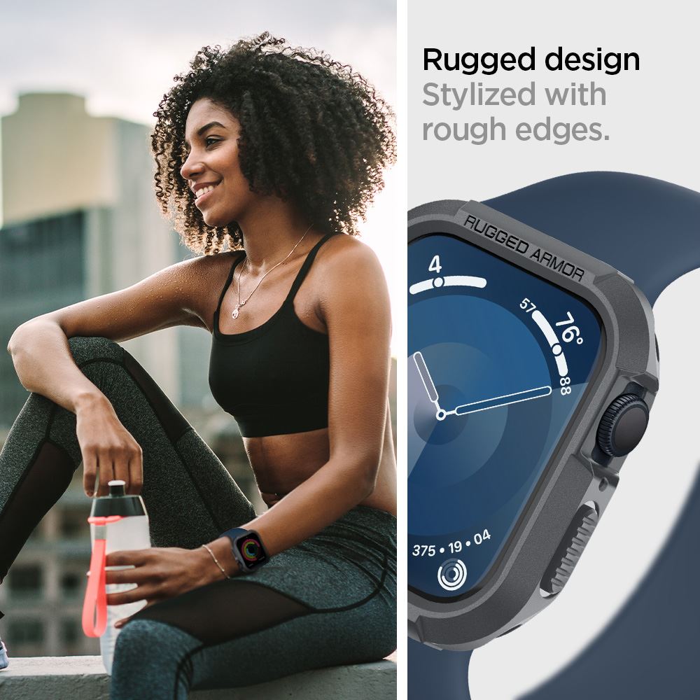 Spigen Rugged Armor, dark gray - Apple Watch 45mm/44mm (12)