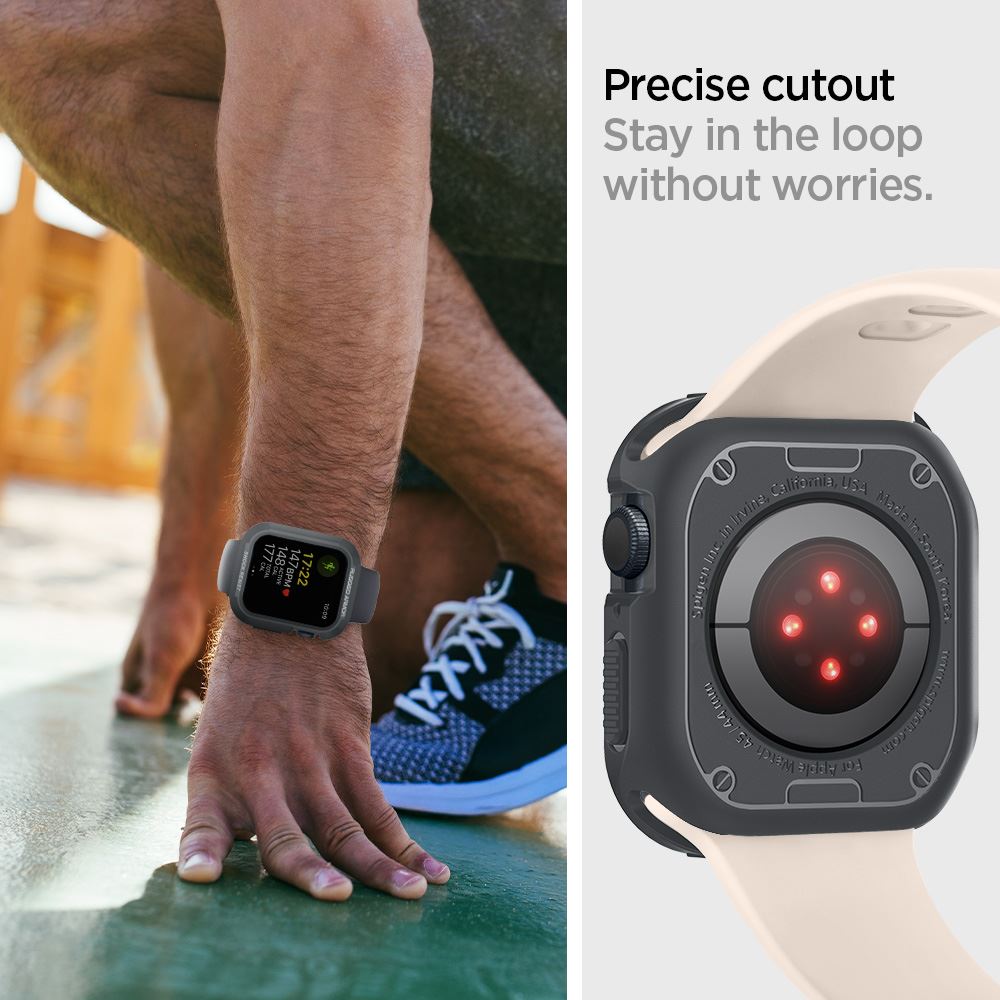 Spigen Rugged Armor, dark gray - Apple Watch 45mm/44mm (13)