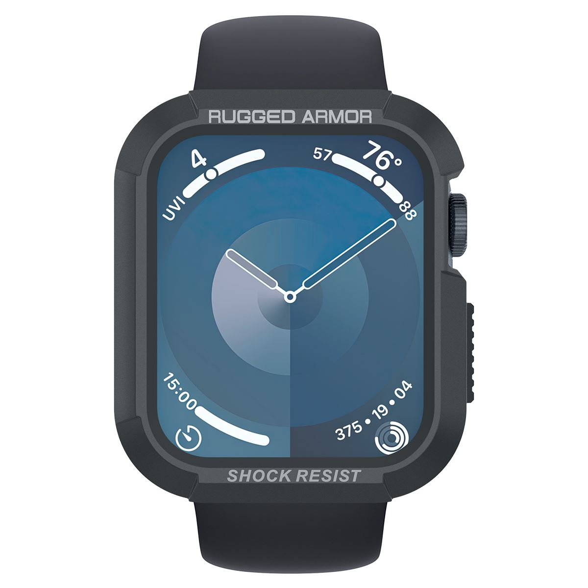 Spigen Rugged Armor, dark gray - Apple Watch 45mm/44mm (2)