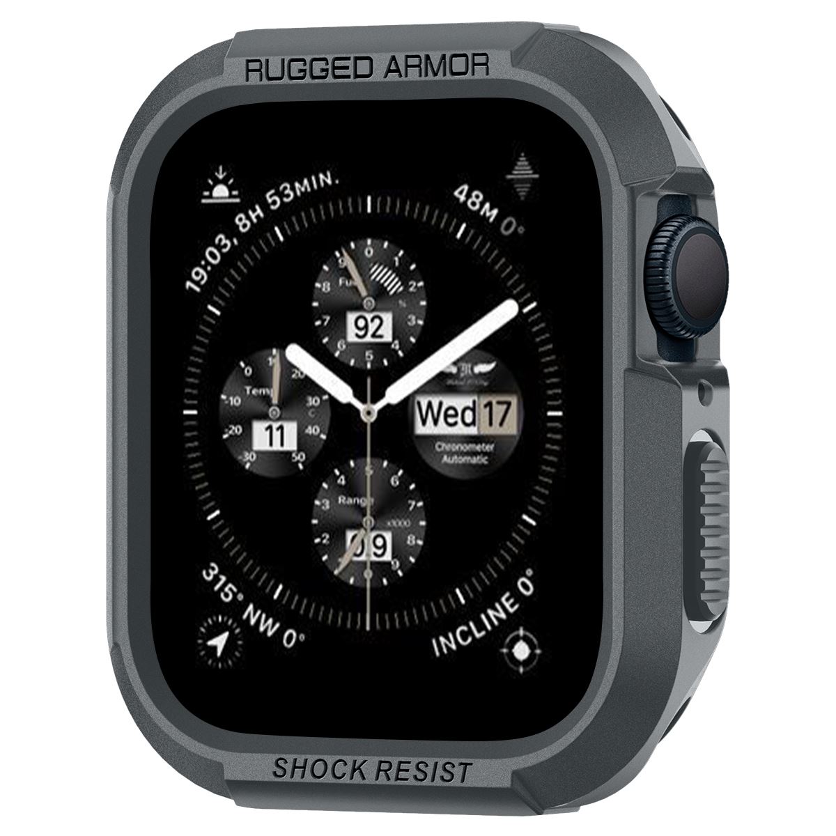 Spigen Rugged Armor, dark gray - Apple Watch 45mm/44mm (3)