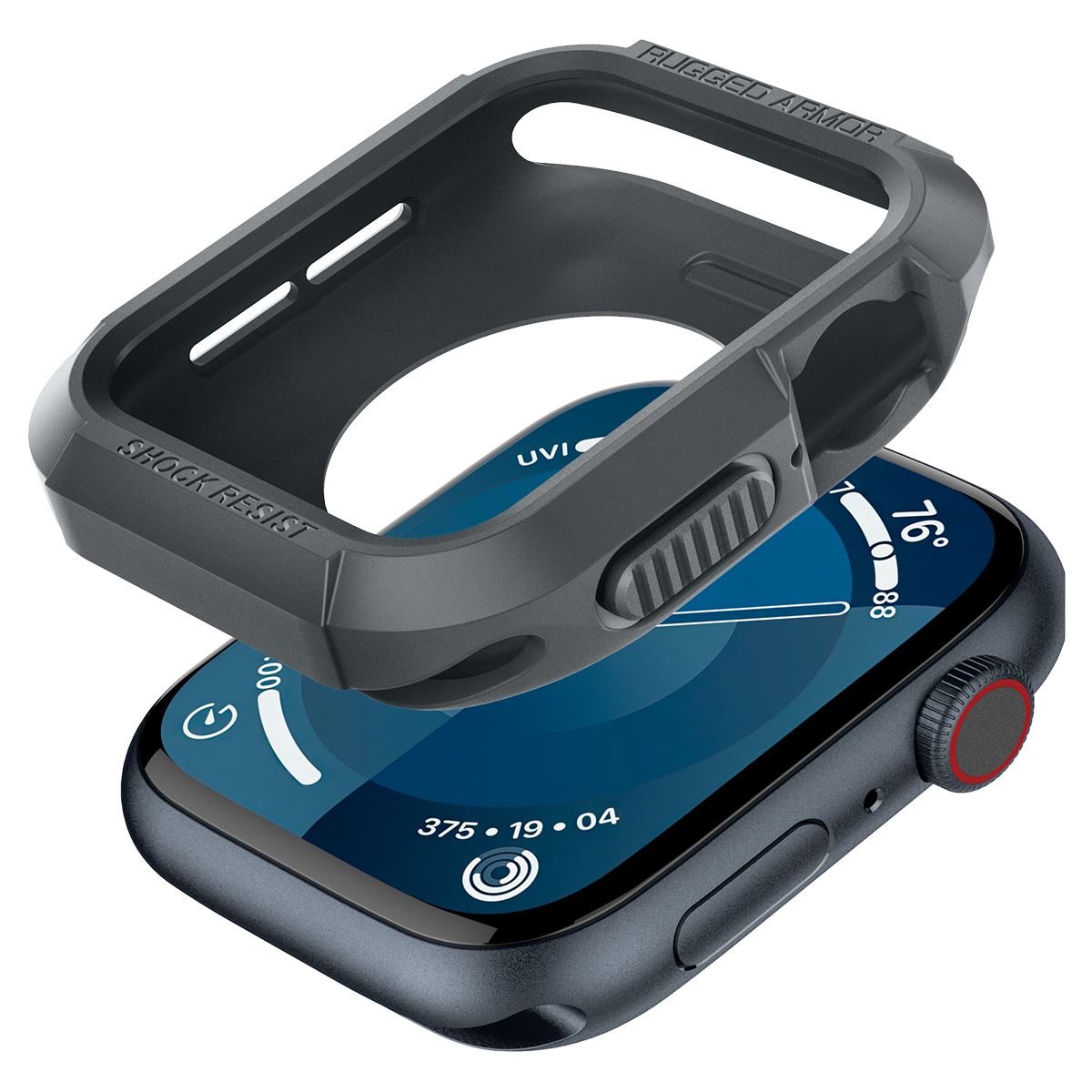 Spigen Rugged Armor, dark gray - Apple Watch 45mm/44mm (7)
