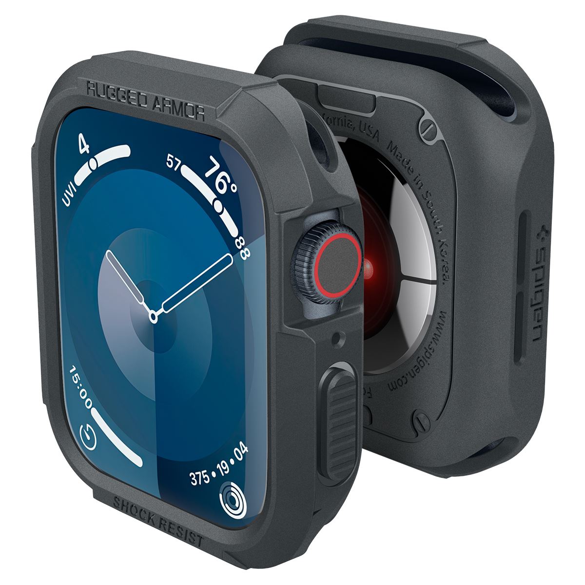Spigen Rugged Armor, dark gray - Apple Watch 45mm/44mm (9)
