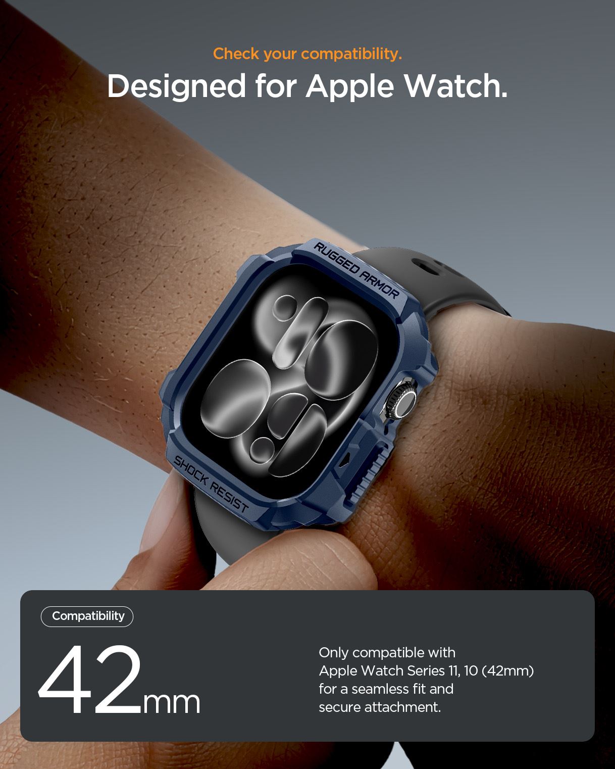 Spigen Rugged Armor 2, navy blue - Apple Watch 11 42mm (11)