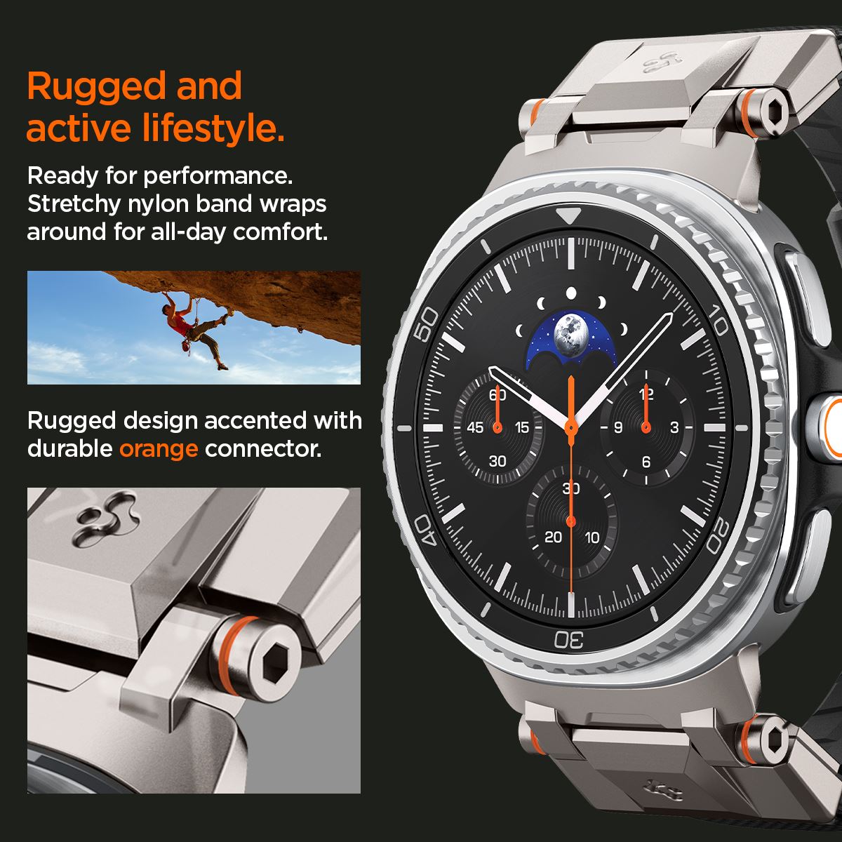 Spigen DuraPro Armor, black - Samsung Galaxy Watch 8 46mm/44mm/40mm (13)