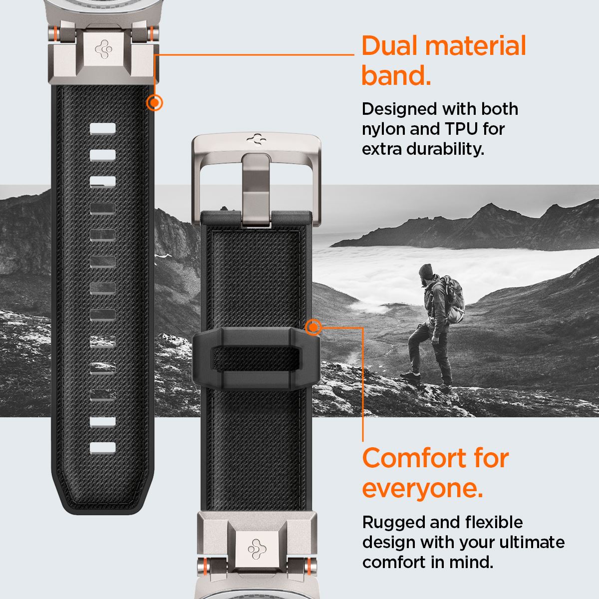 Spigen DuraPro Armor, black - Samsung Galaxy Watch 8 46mm/44mm/40mm (16)