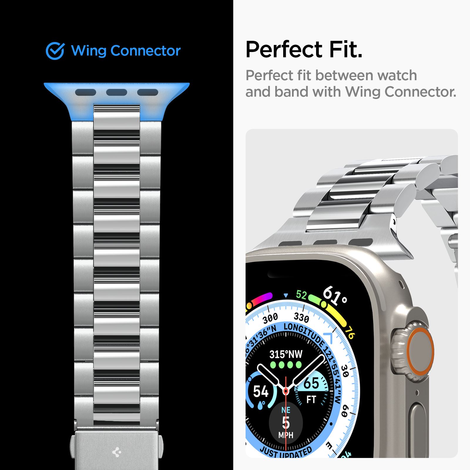 Spigen Modern Fit 316L Band, silver - Apple Watch 49mm/46mm/45mm/44mm/42mm (15)