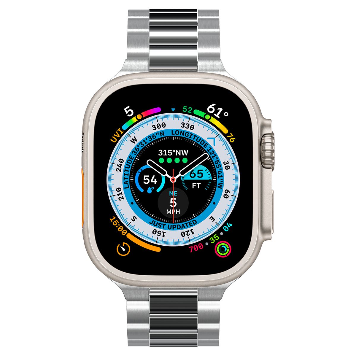 Spigen Modern Fit 316L Band, silver - Apple Watch 49mm/46mm/45mm/44mm/42mm (2)