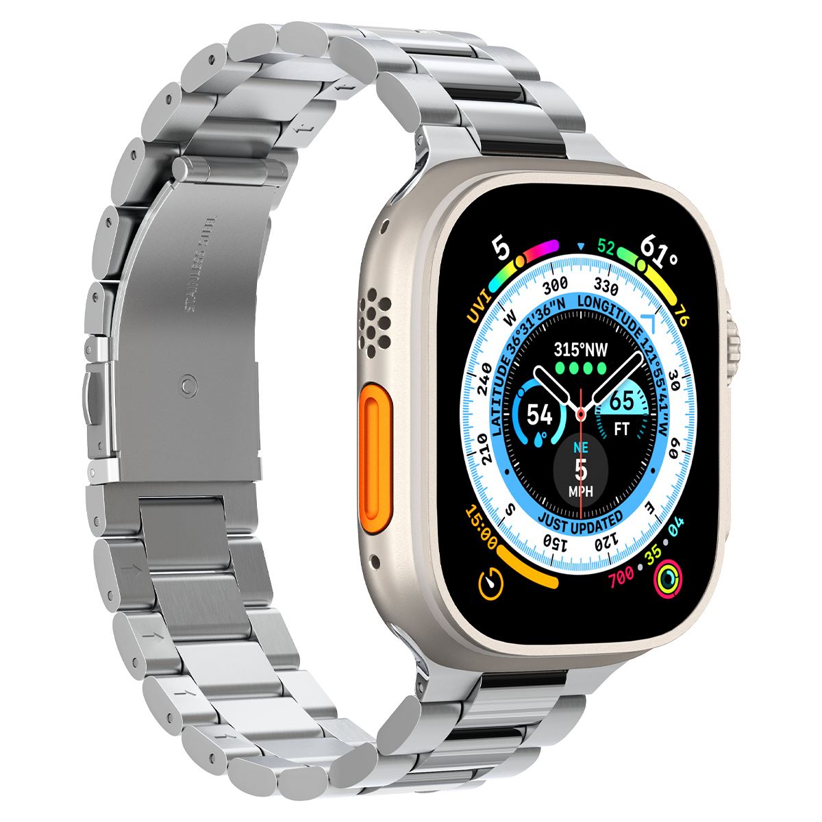 Spigen Modern Fit 316L Band, silver - Apple Watch 49mm/46mm/45mm/44mm/42mm (5)
