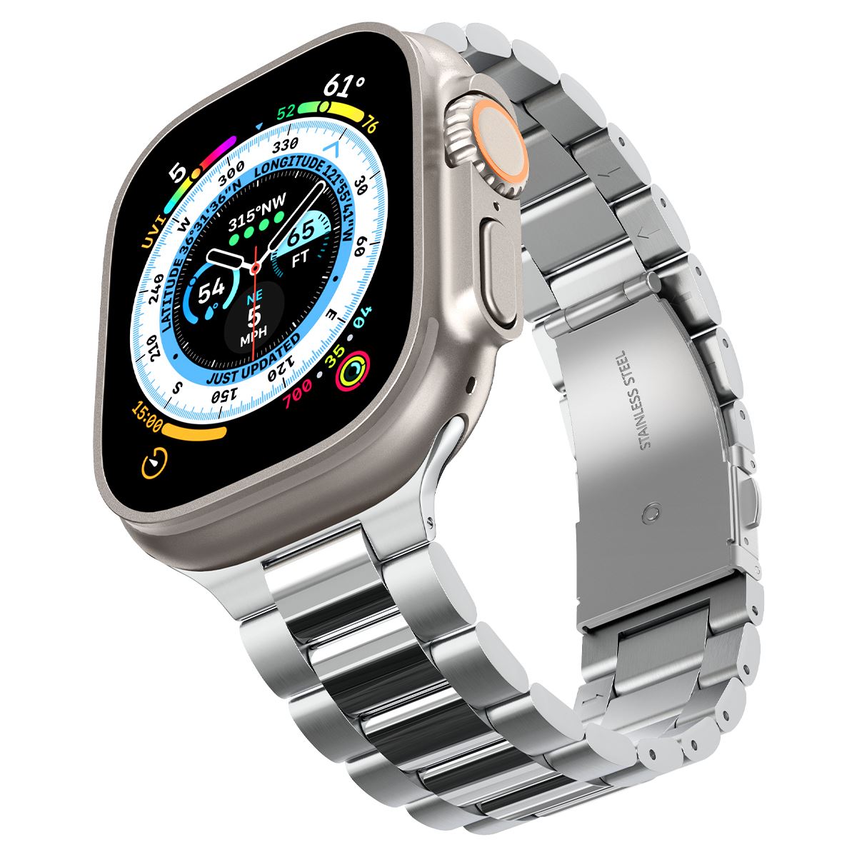 Spigen Modern Fit 316L Band, silver - Apple Watch 49mm/46mm/45mm/44mm/42mm (9)