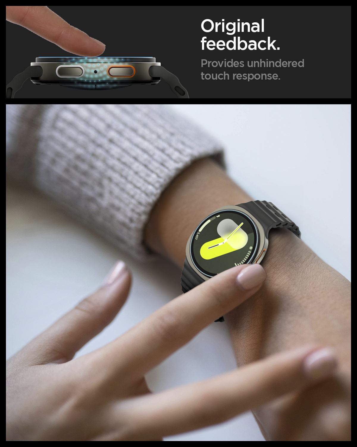 Spigen Glass tR EZ Fit 2 Pack - Samsung Galaxy Watch 8 (40mm) (7)