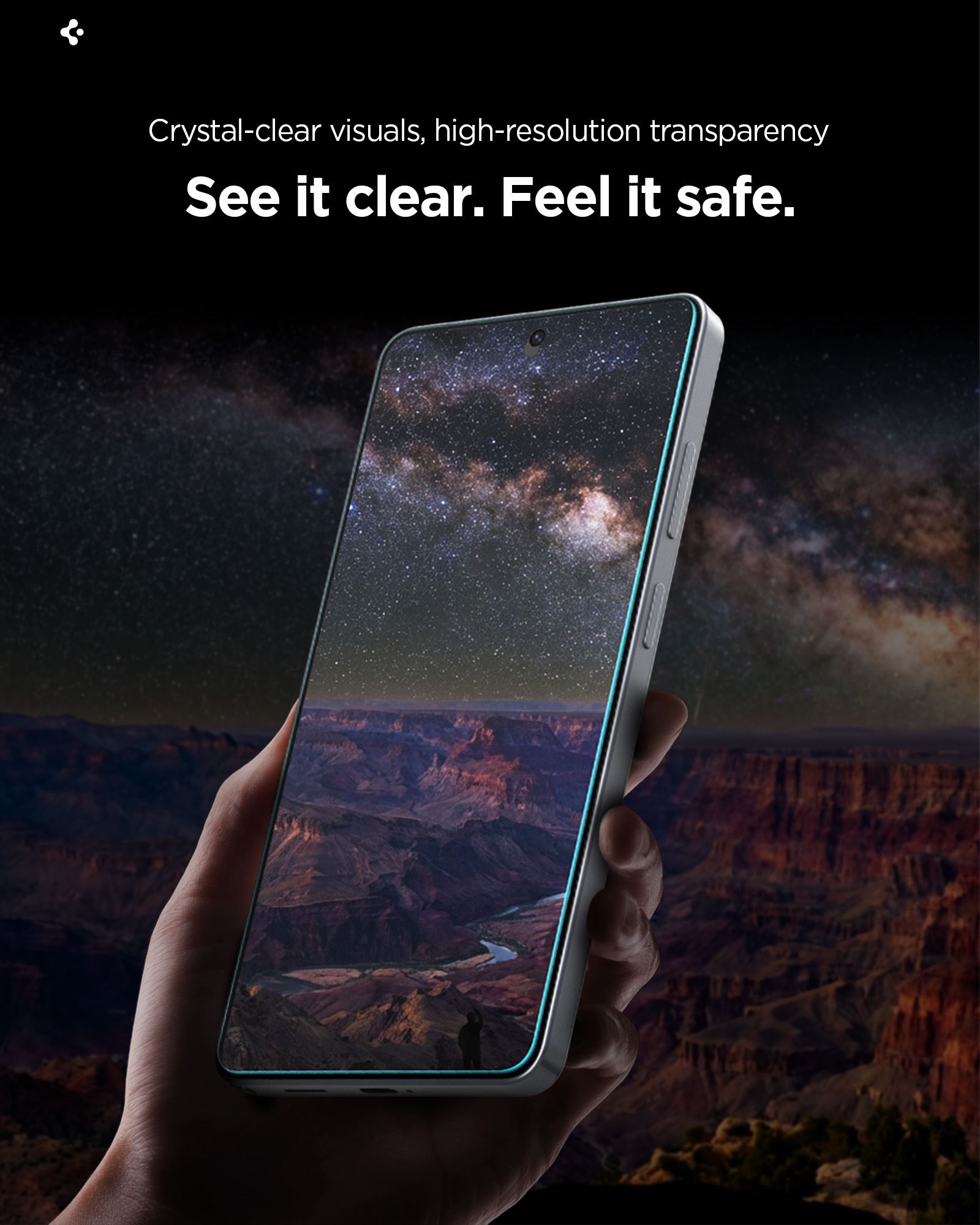 Spigen Glass tR EZ Fit Pro HD 2 Pack, transparency - Samsung Galaxy S26+ (17)