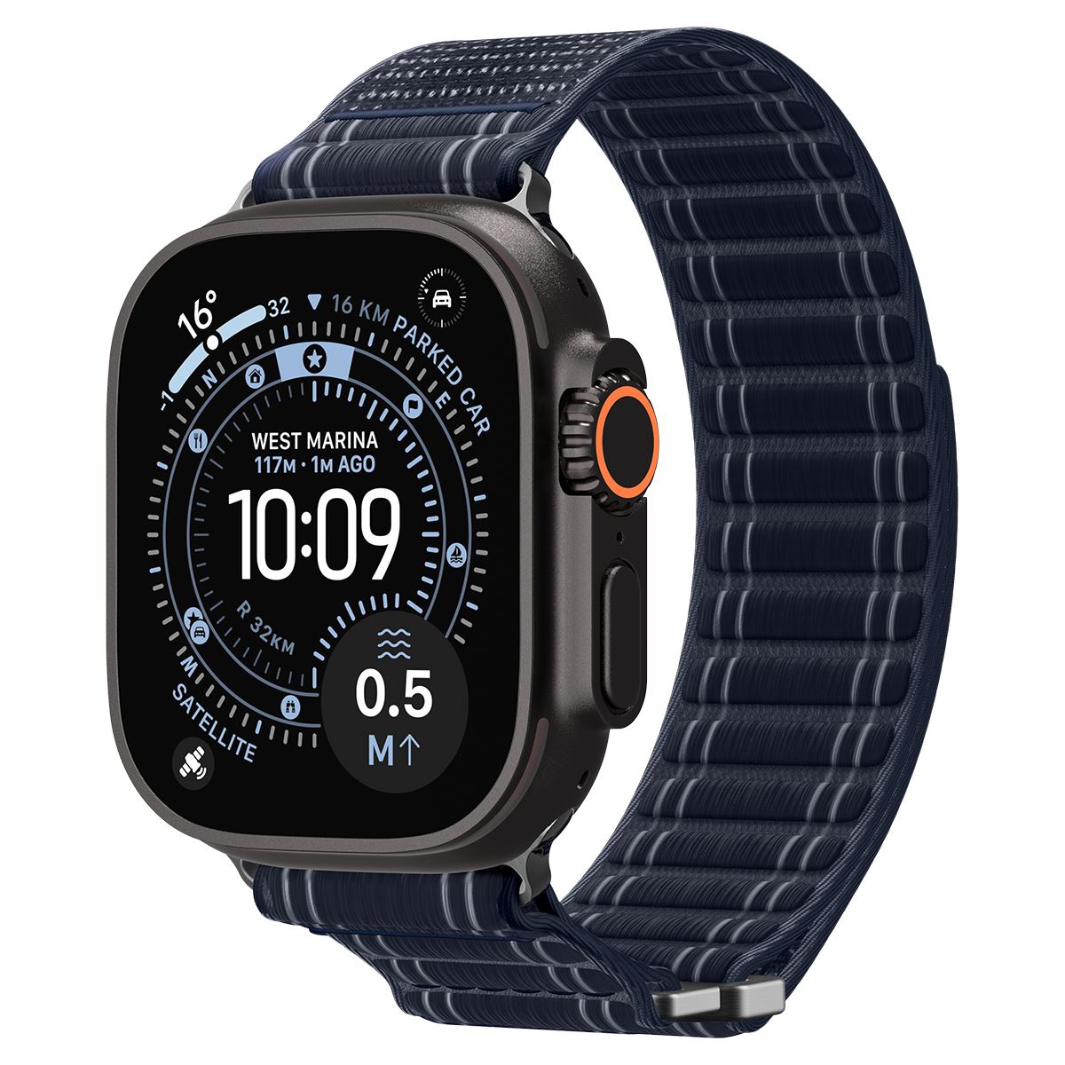Spigen Fabric Band (hook-and-loop), navy - Apple Watch 49mm/46mm/45mm/44mm (11)