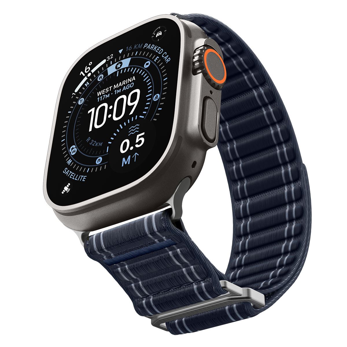 Spigen Fabric Band (hook-and-loop), navy - Apple Watch 49mm/46mm/45mm/44mm (12)