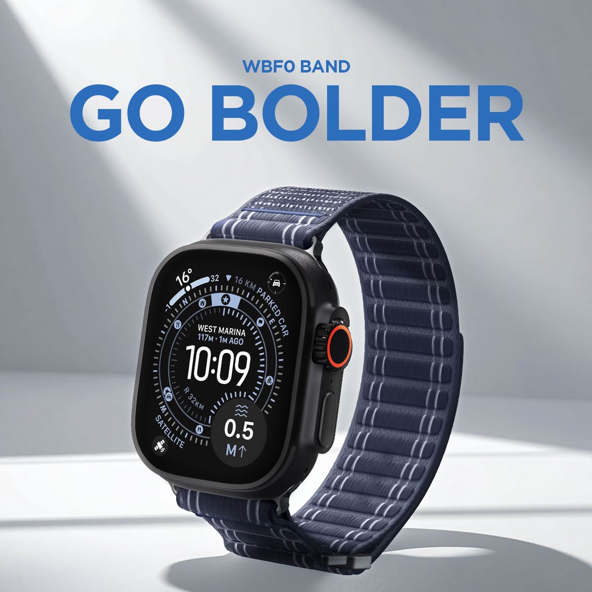 Spigen Fabric Band (hook-and-loop), navy - Apple Watch 49mm/46mm/45mm/44mm (13)