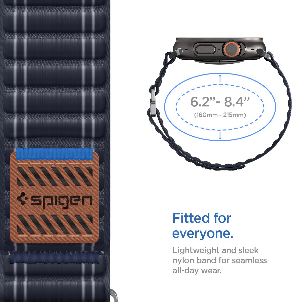 Spigen Fabric Band (hook-and-loop), navy - Apple Watch 49mm/46mm/45mm/44mm (14)