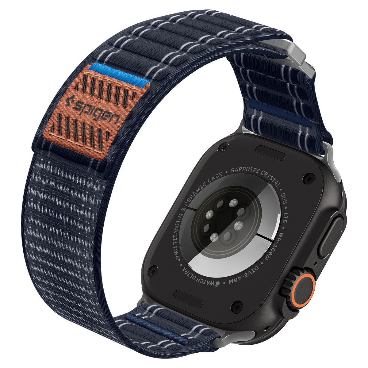 Spigen Fabric Band (hook-and-loop), navy - Apple Watch 49mm/46mm/45mm/44mm (8)