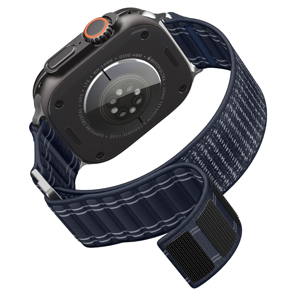 Spigen Fabric Band (hook-and-loop), navy - Apple Watch 49mm/46mm/45mm/44mm (9)