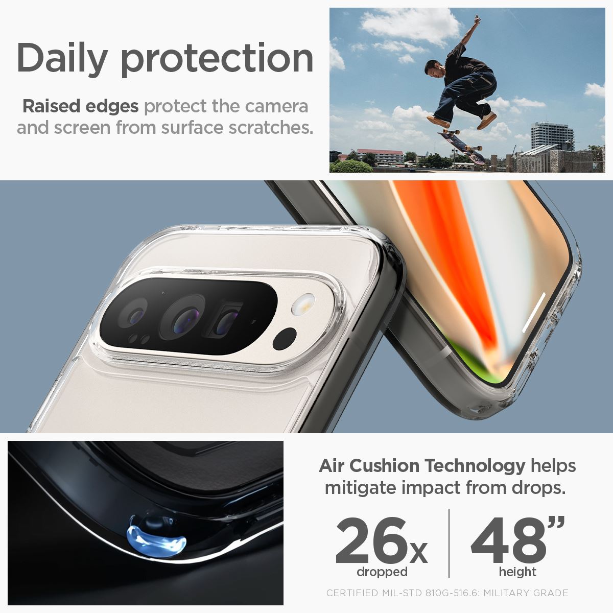 Spigen Ultra Hybrid OneTap Metal Ring MagSafe, white - Google Pixel 9 Pro (5)