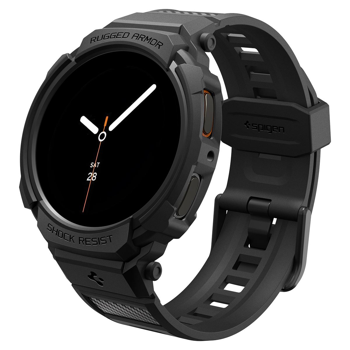Spigen Rugged Armor Pro, matte black - Samsung Galaxy Watch 8 (40mm)