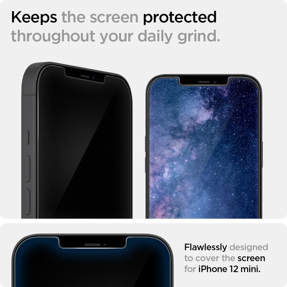 Spigen Glas tR EZ Fit, 2 Pack - iPhone 12 mini (3)