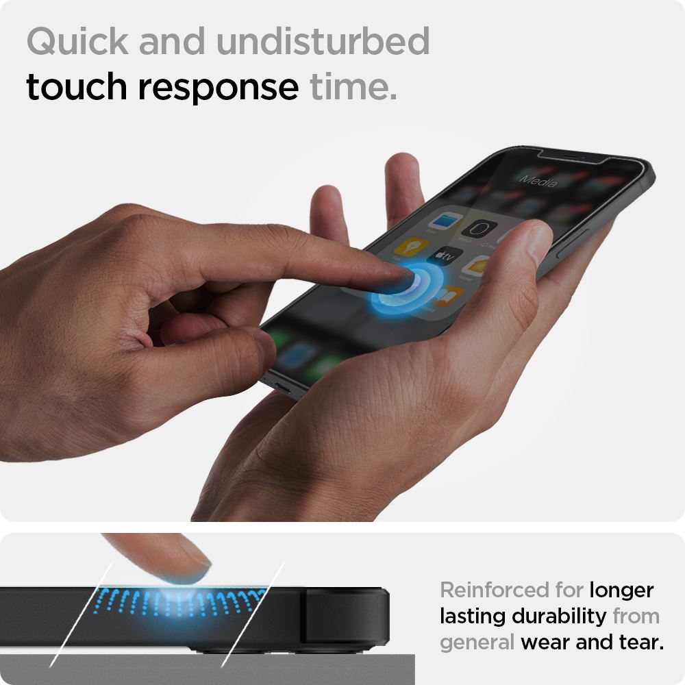 Spigen Glas tR EZ Fit, 2 Pack - iPhone 12 mini (4)