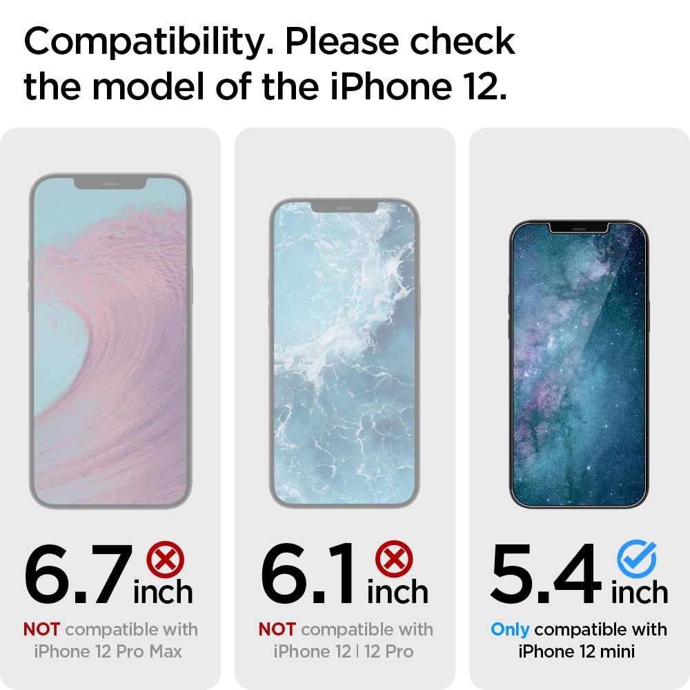 Spigen Glas tR EZ Fit, 2 Pack - iPhone 12 mini (5)