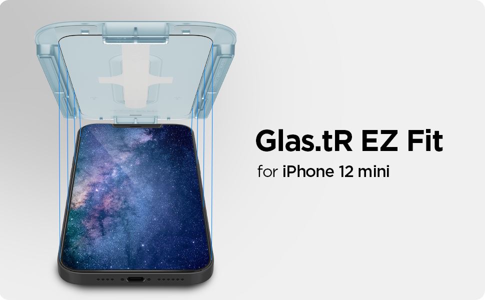 Spigen Glas tR EZ Fit, 2 Pack - iPhone 12 mini (8)