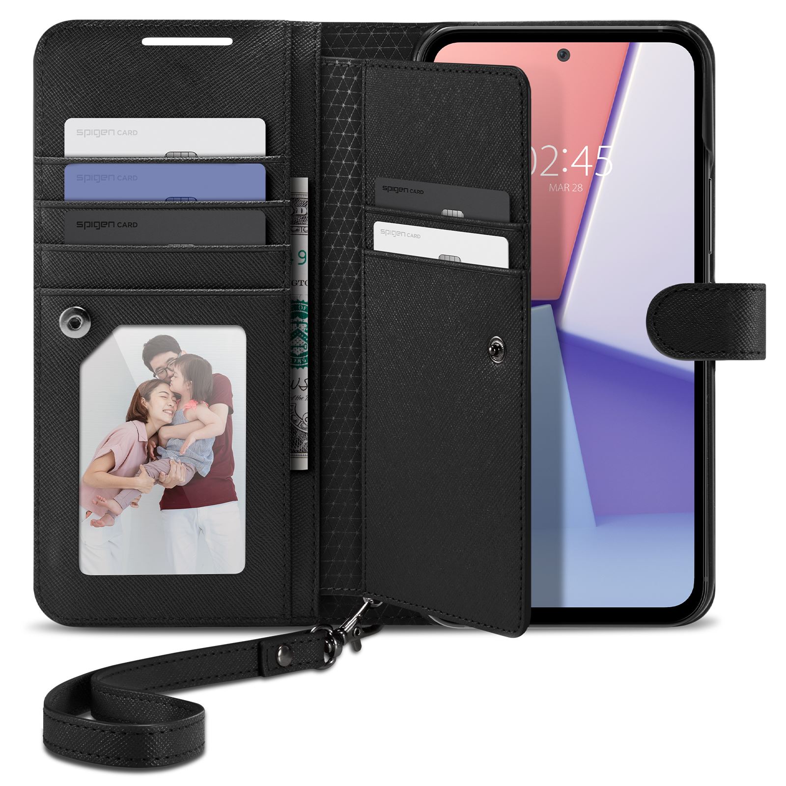 Spigen Wallet S Plus, black - Samsung Galaxy A54 5G (2)
