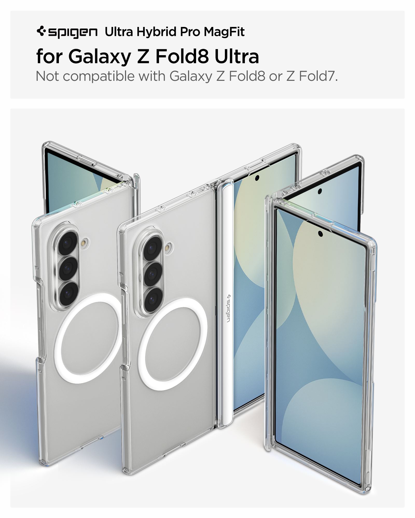 Spigen Ultra Hybrid Pro MagSafe, clear white - Samsung Galaxy Z Fold8 Ultra (12)