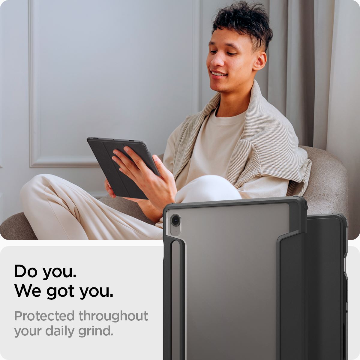 Spigen Ultra Hybrid Pro, black - Samsung Galaxy Tab S10 FE (14)