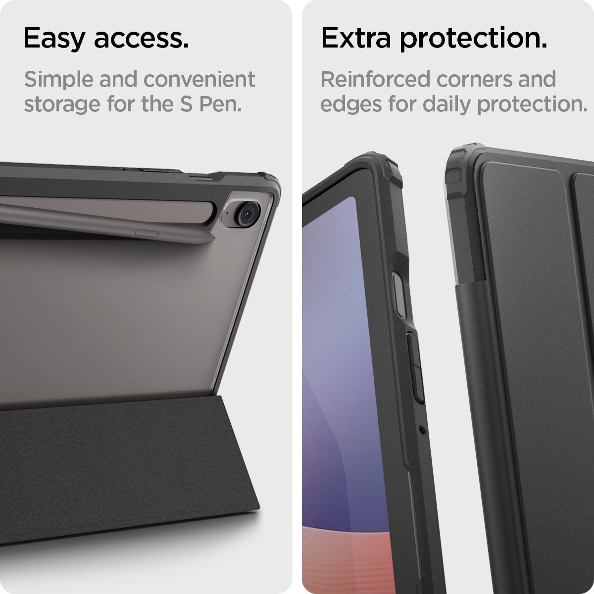 Spigen Ultra Hybrid Pro, black - Samsung Galaxy Tab S10 FE (17)