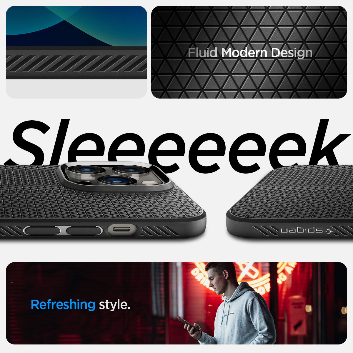 Spigen Liquid Air, matte black - iPhone 14 Pro (12)