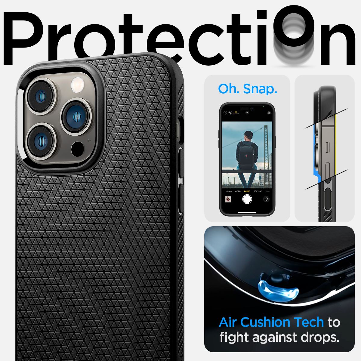 Spigen Liquid Air, matte black - iPhone 14 Pro (14)