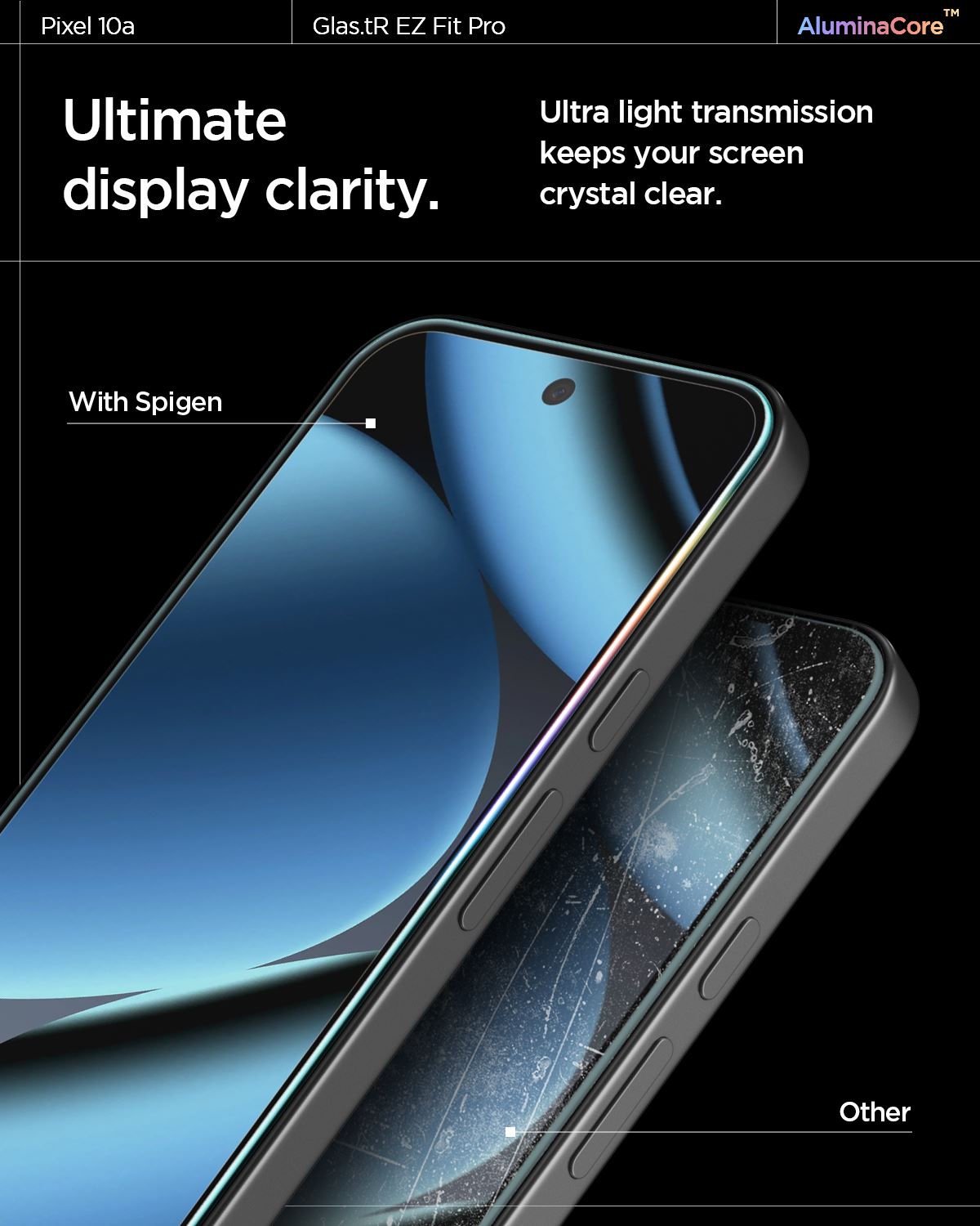 Spigen Glass tR EZ Fit Pro 2 Pack, transparency - Google Pixel 10a (15)