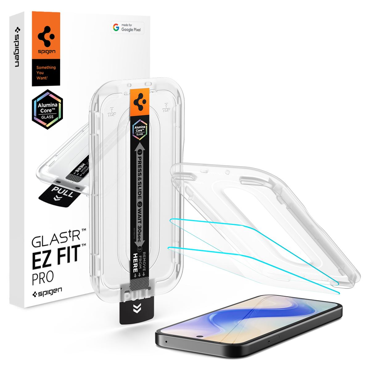 Spigen Glass tR EZ Fit Pro 2 Pack, transparency - Google Pixel 10a