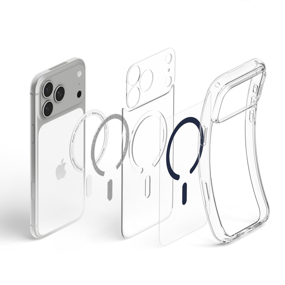 Spigen Ultra Hybrid MagSafe, clear deep blue - iPhone 18 Pro/17 Pro (10)