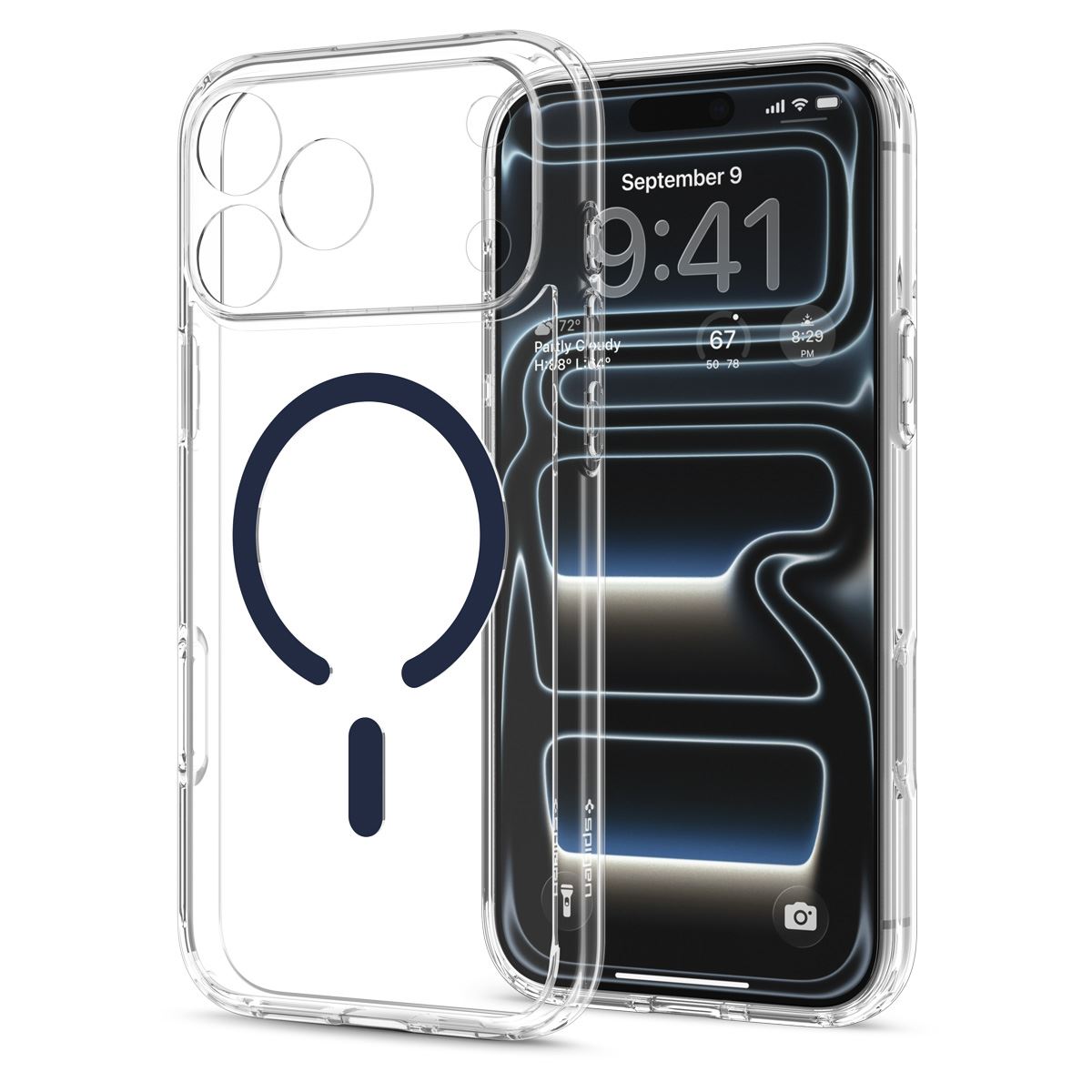 Spigen Ultra Hybrid MagSafe, clear deep blue - iPhone 18 Pro/17 Pro (13)