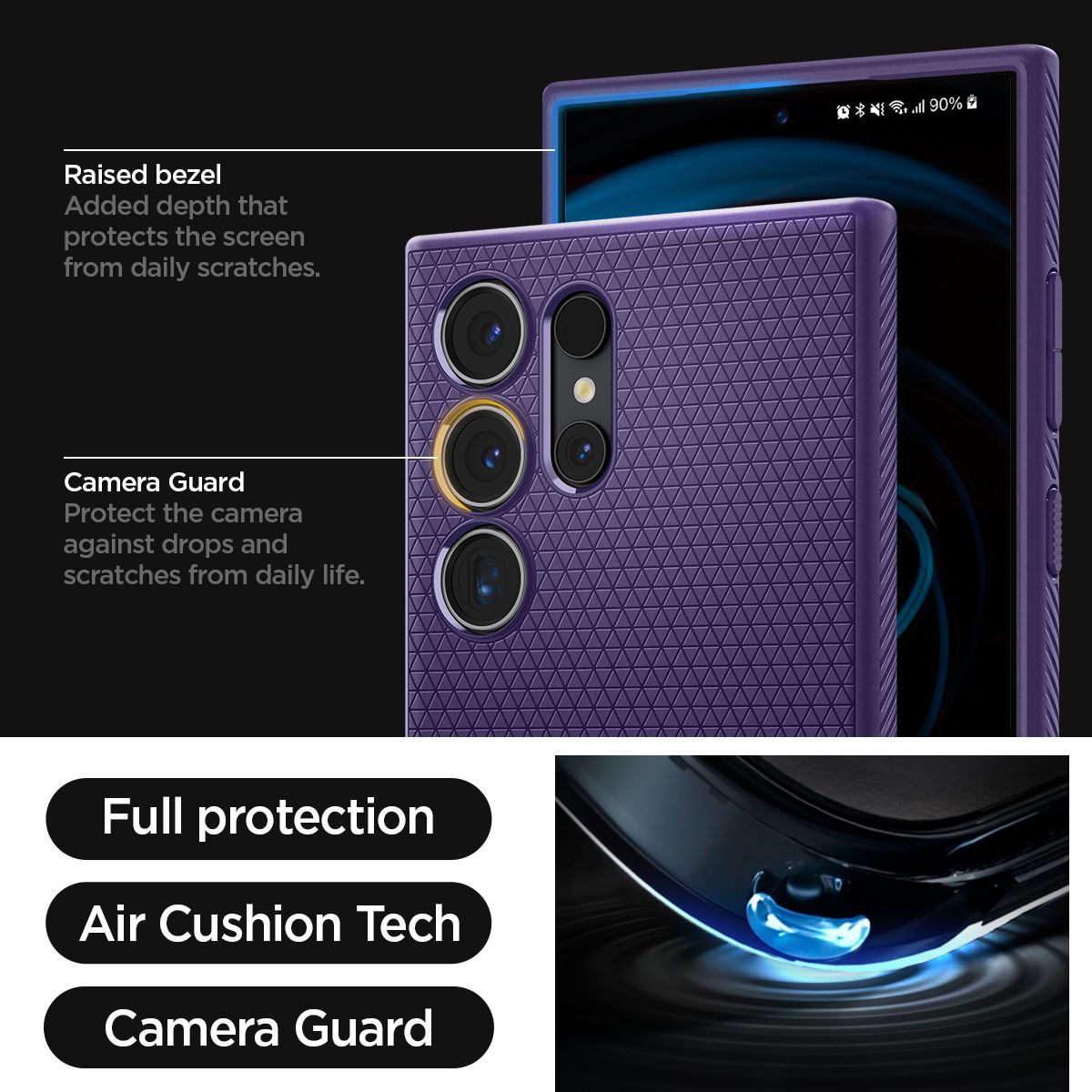 Spigen Liquid Air, deep purple - Samsung Galaxy S24 Ultra (16)