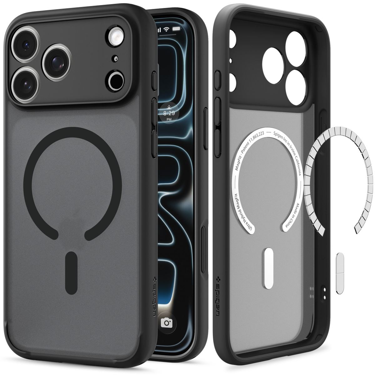 Spigen Ultra Hybrid MagSafe, frost black - iPhone 18 Pro/17 Pro (1)