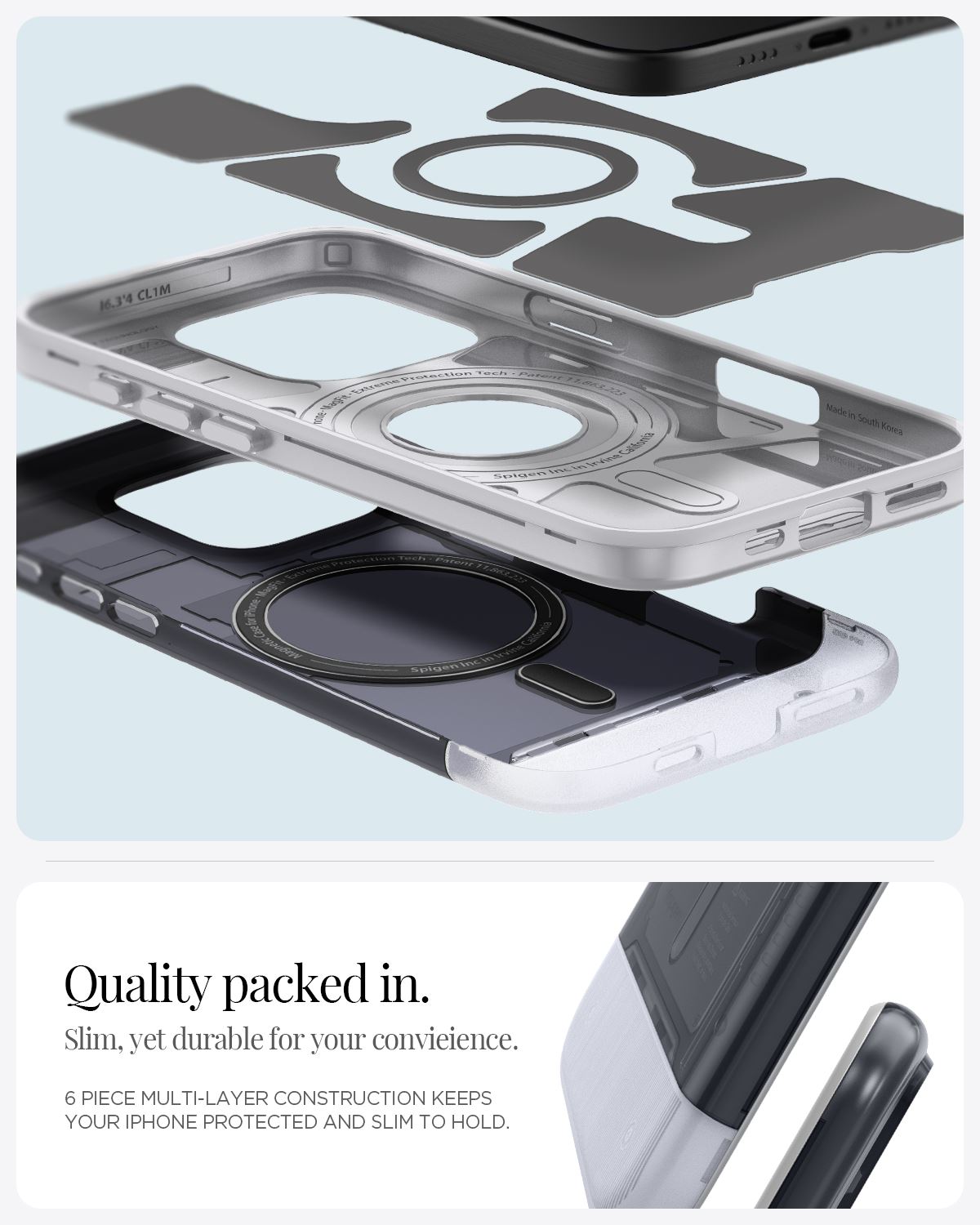 Spigen Classic C1 MagSafe, graphite - iPhone 16 Pro (13)