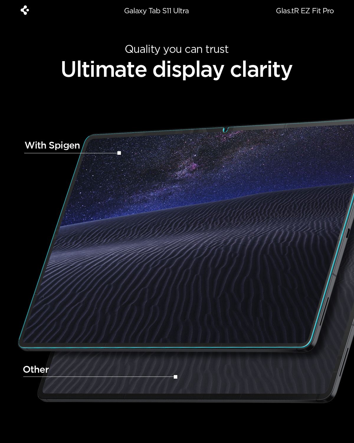 Spigen Glass tR EZ Fit Pro 1 Pack, transparency - Samsung Galaxy Tab S11 Ultra (8)