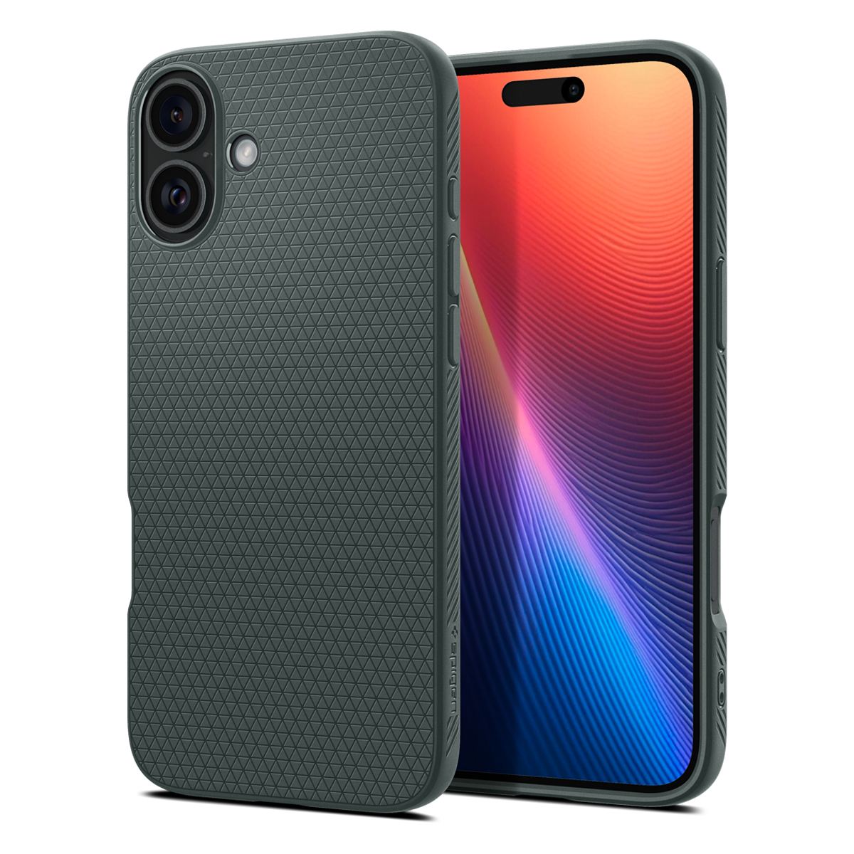Spigen Liquid Air, abyss green - iPhone 16 (1)
