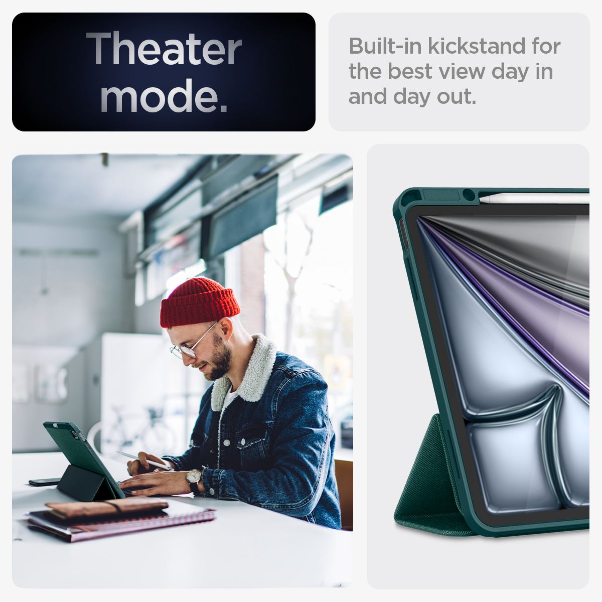 Spigen Urban Fit, midnight green - iPad Pro 13" 2024 (19)
