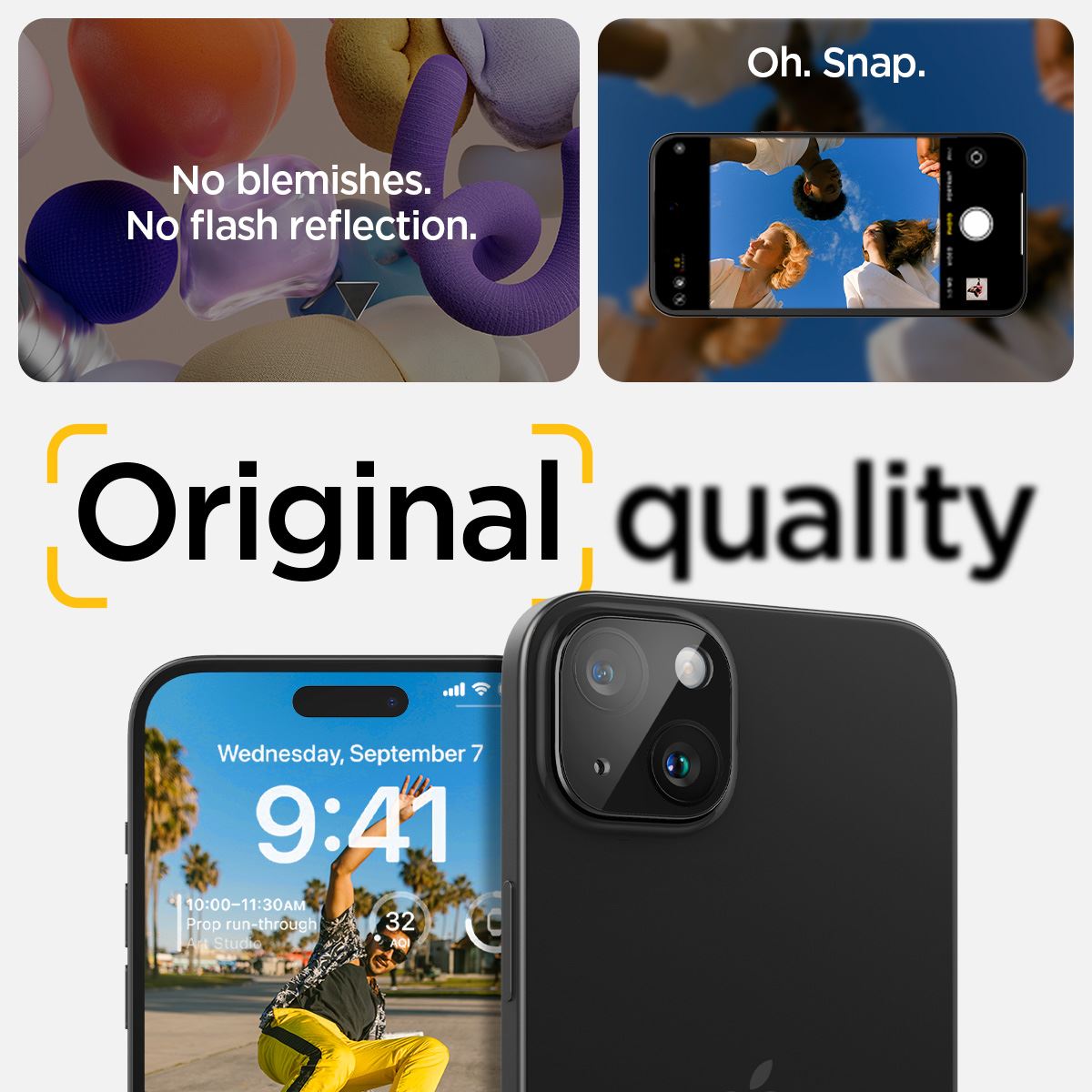 Spigen Glass tR Optik 2 Pack, black - iPhone 15/15 Plus/14/14 Plus (7)
