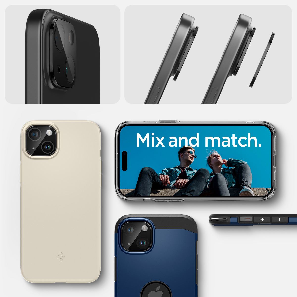 Spigen Glass tR Optik 2 Pack, black - iPhone 15/15 Plus/14/14 Plus (9)